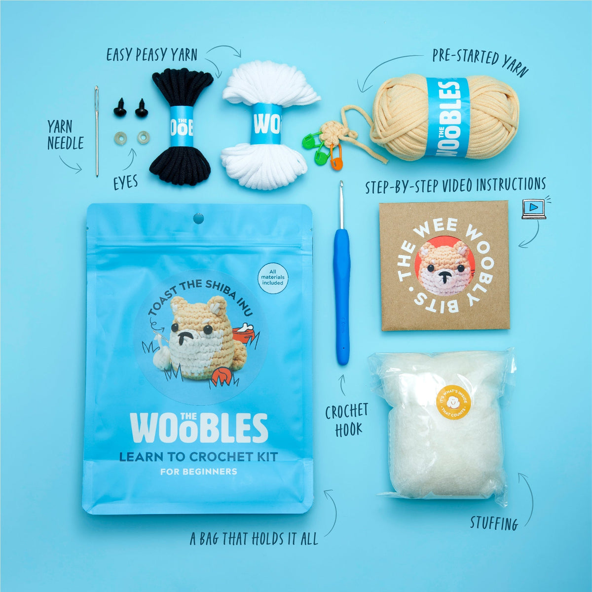 Kibakids - Toast the Shiba Inu Crochet Kit