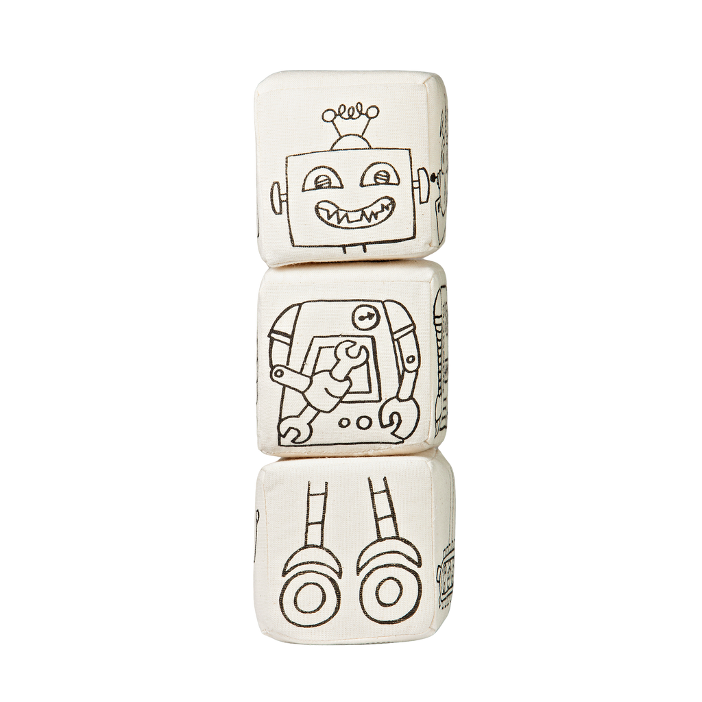 Kibakids - Magnetic Blocks: Robot Coloring Set