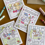 Kibakids - I Love You! Coloring Card