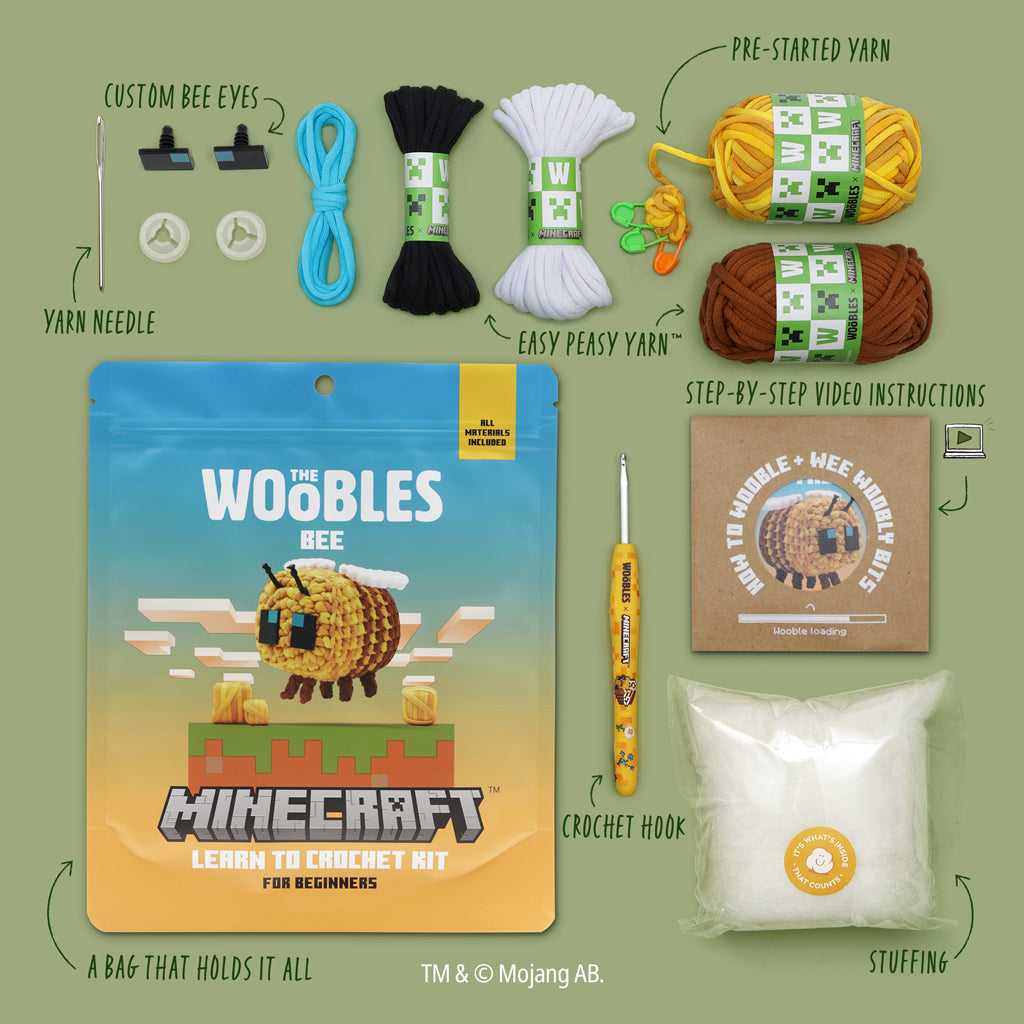 Kibakids - Minecraft Bee Crochet Kit