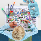 Kibakids - colour your own placemat gift bundle