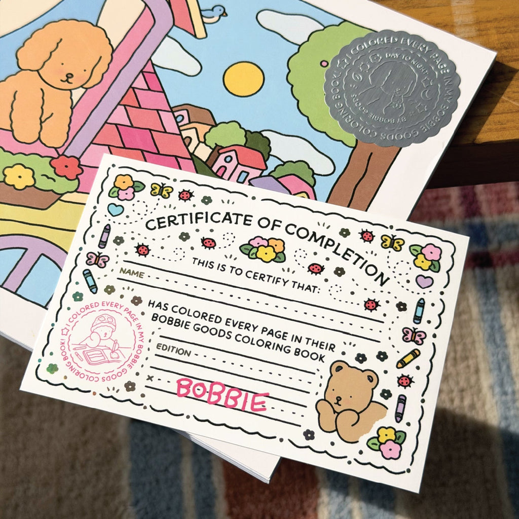Kibakids - Official Kibakids Coloring Book Completion Certificate & Sticker Seal