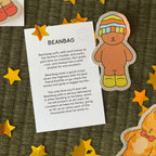 Kibakids - Beanbag Glitter Sticker + Info Card