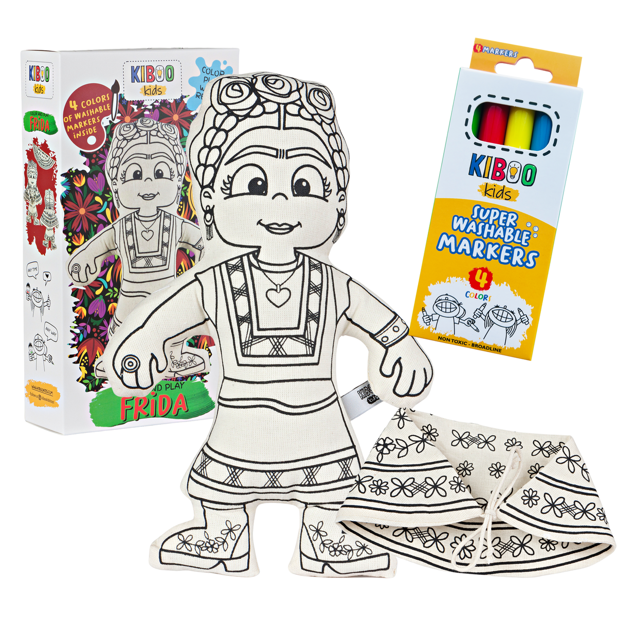 Kibakids - Frida with Shawl Coloring Set