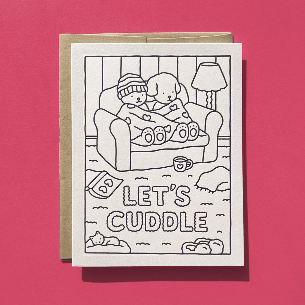 Kibakids - Let's Cuddle Coloring Card