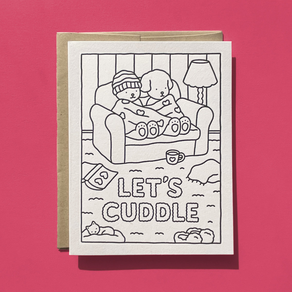 Kibakids - Let's Cuddle Coloring Card