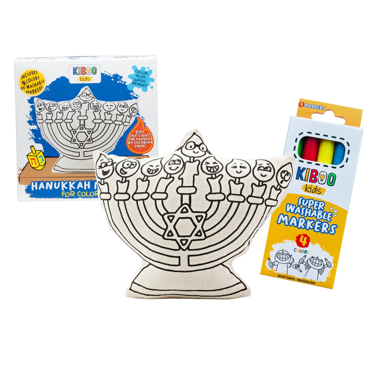 Kibakids - Hannukah Menorah Coloring Set