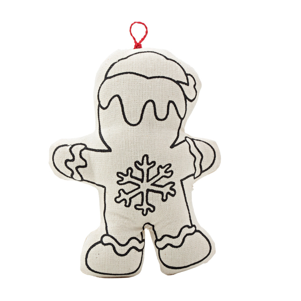 Kibakids - Christmas Ornaments Duo - Gingerbread Man and Snowman Coloring Set