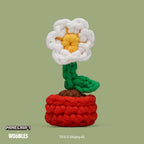 Kibakids - Tiny Minecraft Potted Daisy Accessory Kit