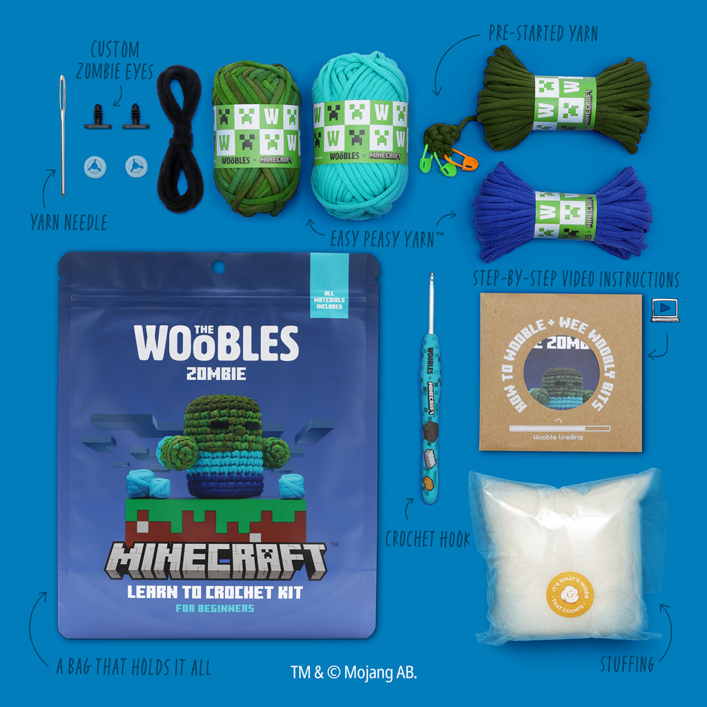 Kibakids - Minecraft Zombie Crochet Kit