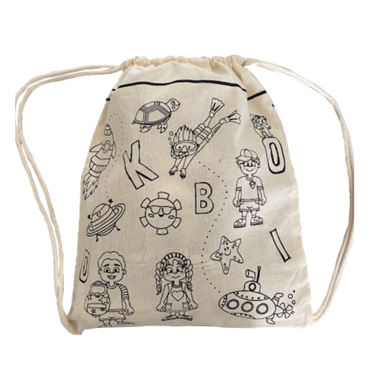 Kibakids - Drawstring Backpack Coloring Set