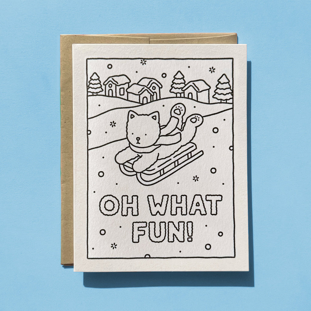 Kibakids - Oh What Fun! Coloring Card