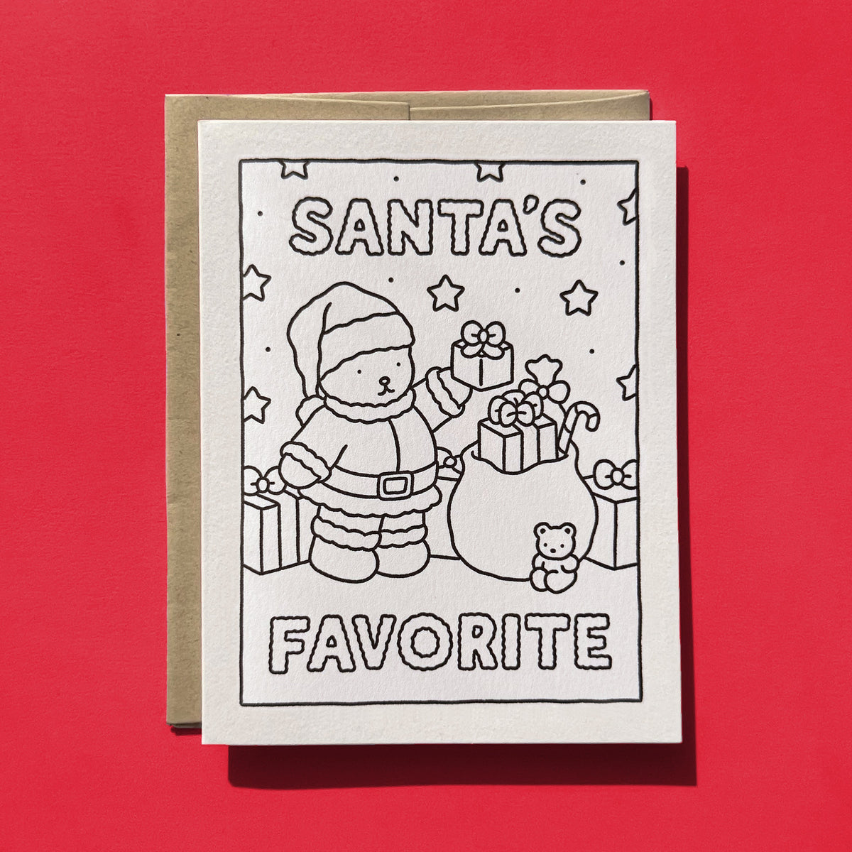 Kibakids - Santa's Favorite Coloring Card