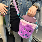 Kibakids - Comfort Food Bubble Tea Fuzzy Crossbody Bag